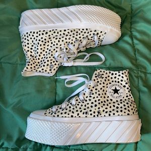 Dalmatian print converse all star platform sneaker
